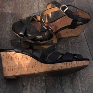 Clark's wedges worn indoors once